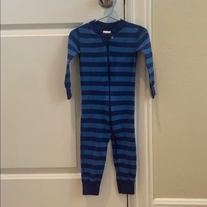 Navy Stripe Moon and Back by Hanna Andersson Knit Overalls 6-12 mos